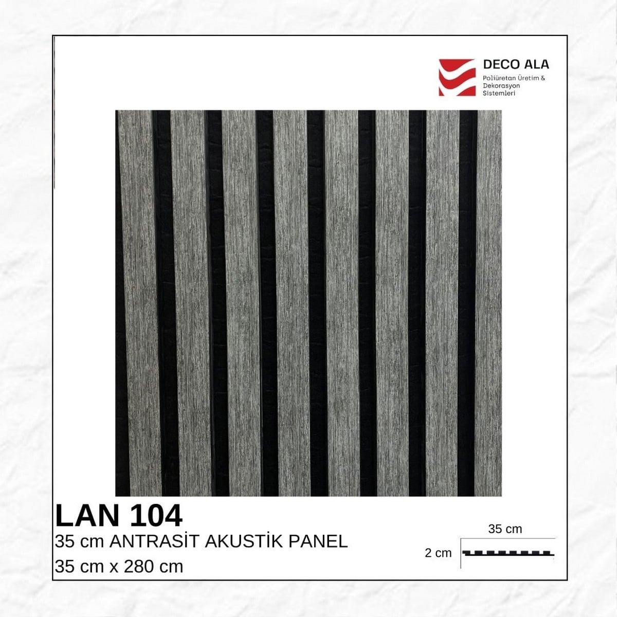 Antrasit Akustik Panel