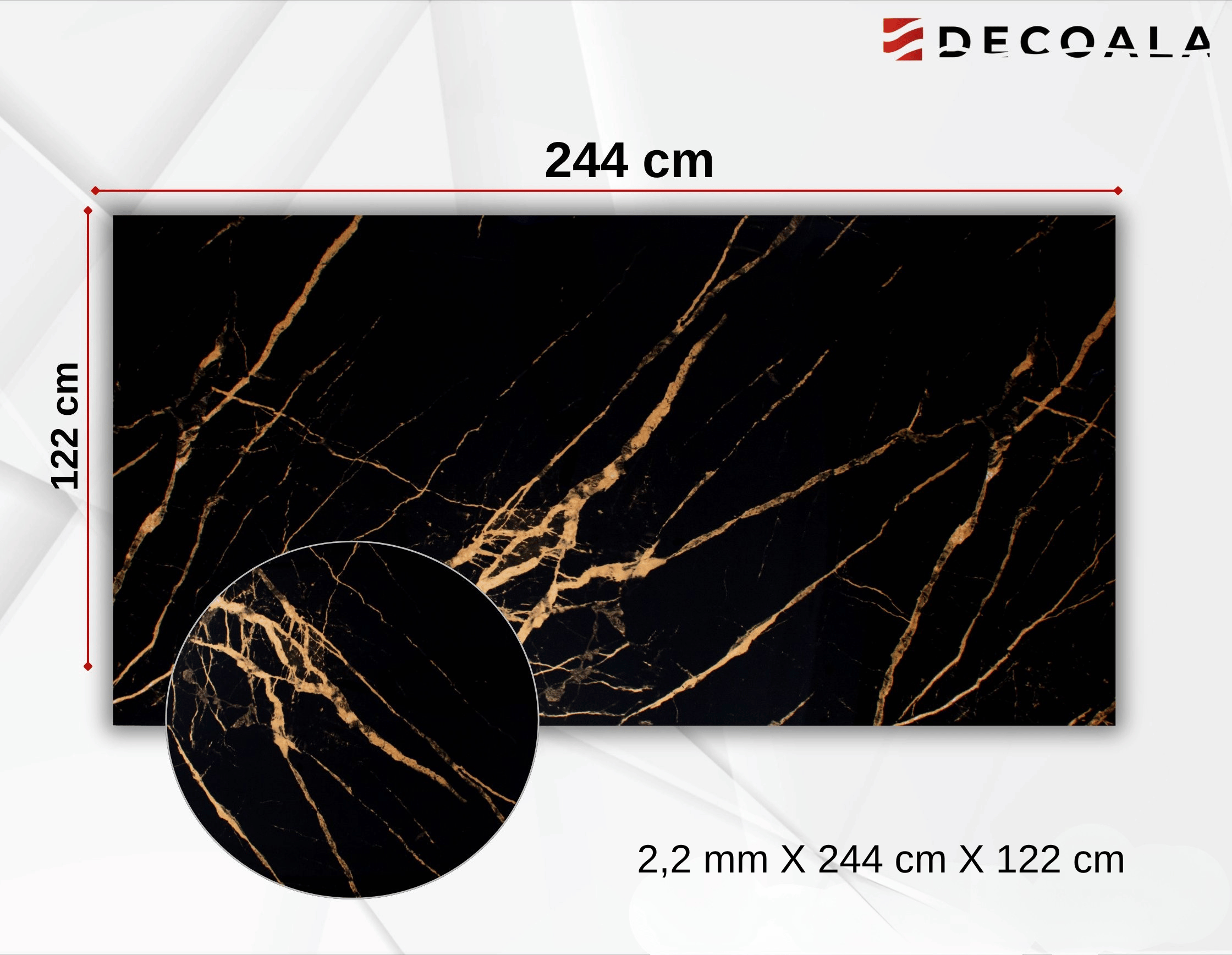 PVC Marble Panel BLACK GOLDEN
