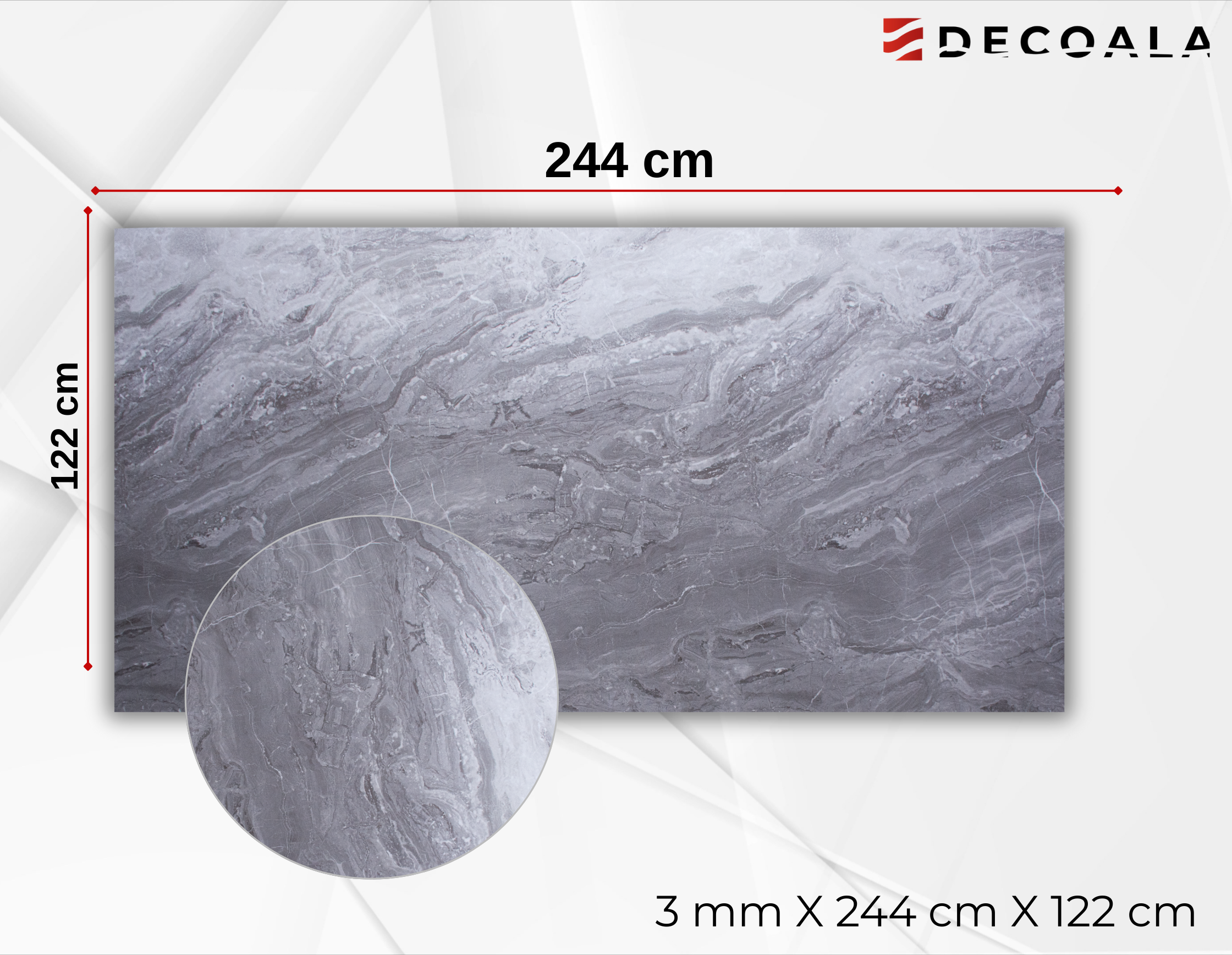 PVC Marble Panel Marmori Gray