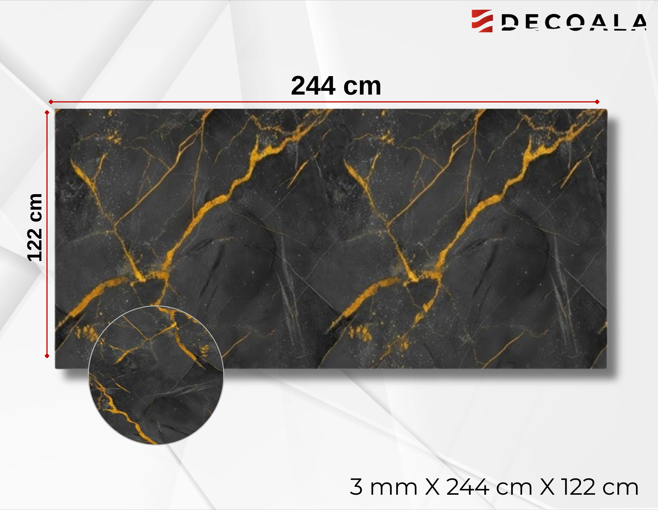 Oro Black PVC Duvar Paneli