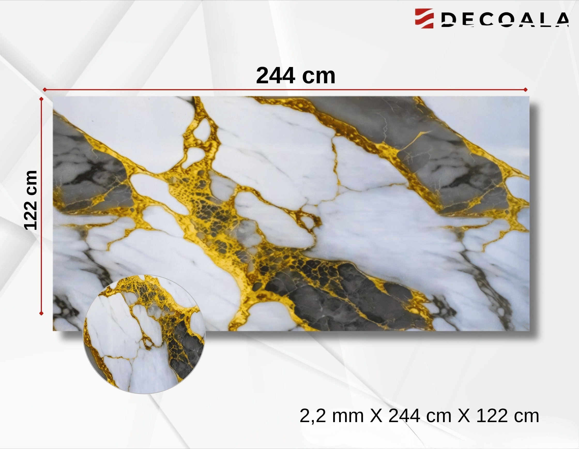 Volcano Gold Grey PVC Duvar Paneli