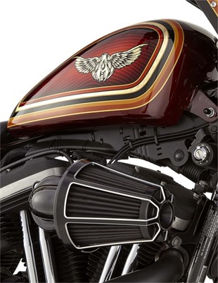 ARLEN NESS AIR CLEANER - HAVA FİTRESİ  KIT MONSTER SUCKER WITH COVER - KORUYUCU KAPAK  BEVELED BLACK KOD: 10102096