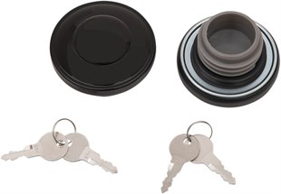 DRAG SPECIALTIES CAP GAS LOCK BLK N/VENT KOD: 07030816