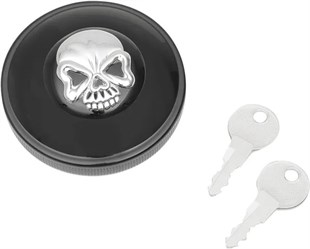 DRAG SPECIALTIES CAP VNT W/LOCK SKL BLK KOD: 07030690