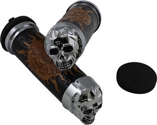 DRAG SPECIALTIES CHR SKULL ELCİK W/PLN EYES KOD: DS243255