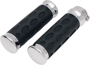 DRAG SPECIALTIES GRIPS HOTOP CHR/RUB KOD: 06300372