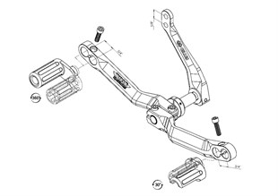 DRAG SPECIALTIES SHIFTER HEEL/TOE ADJUSTABLE BL KOD: 16021672