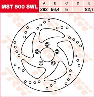 TRW FRNT BRK - FREN  DISC XL/BT SWPT LEFT  KOD:17102230