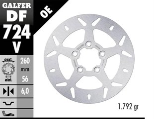 GALFER BRAKE DISC FREN DİSKİ FIXED ROUND KOD:17104220
