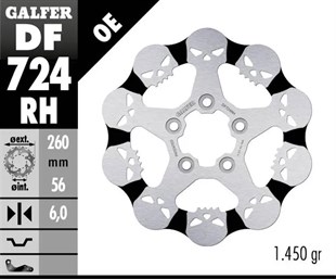 GALFER BRAKE DISC FREN DİSKİ FIXED SKULL KOD:17104222