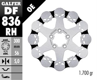 GALFER BRAKE DISC FREN DİSKİ FIXED SKULL KOD:17104236