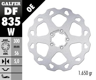 GALFER BRAKE DISC FREN DİSKİ FIXED WAVE KOD:17104229