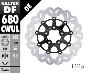 GALFER BRAKE DISC FREN DİSKİ FLOAT WAVE BLACK BR KOD:17104593