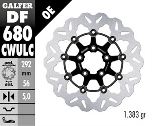 GALFER BRAKE DISC FREN DİSKİ FLOAT WAVE BLACK CO KOD:17104594