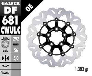 GALFER BRAKE DISC FREN DİSKİ FLOAT WAVE BLACK CO KOD:17104597