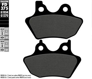 GALFER BRAKE PAD FREN BALATASI SEMI METAL KOD:17213201