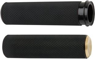 ARLEN NESS GRIPS - ELCİK FUSION KNURLED THROTTLE BY WIRE BLACK BRASS ENDCAP KOD: 06301479