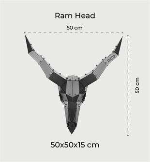 Ram Head Steep Horn Siyah