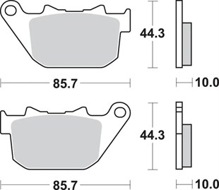 SBS BRAKE PAD FREN BALATASI SINT REAR - ARKA KOD:17211752