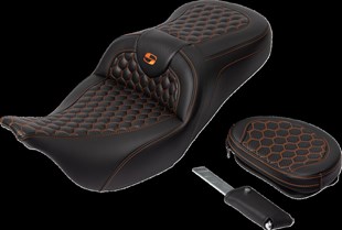 SADDLEMEN SEAT ROADSOFA HC W/BR ORANGE S KOD:0801-1645