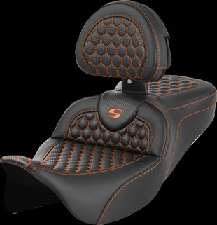 SADDLEMEN SEAT ROADSOFA HC W/BR ORANGE S KOD:0801-1645