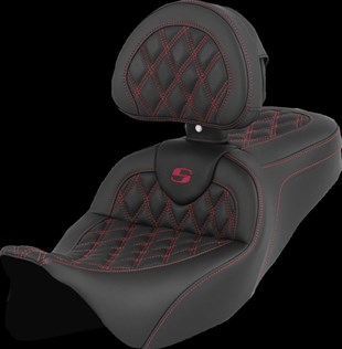 SADDLEMEN SEAT ROADSOFA LS W/BR BURGUNDY KOD:0801-1606