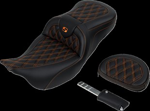 SADDLEMEN SEAT ROADSOFA LS W/BR ORANGE S KOD:0801-1608