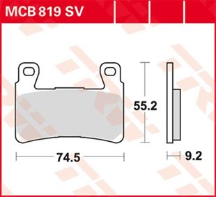 TRW BRAKE PAD - FREN BALATASI MCB819SV KOD:17211293