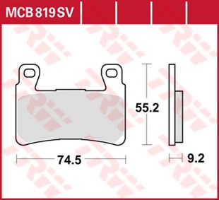 TRW BRAKE PAD - FREN BALATASI MCB819SV KOD:17211293