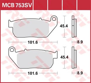TRW BRAKE PAD - FREN BALATASI TRW MCB753SV KOD:17211153