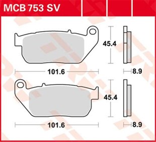 TRW BRAKE PAD - FREN BALATASI TRW MCB753SV KOD:17211153