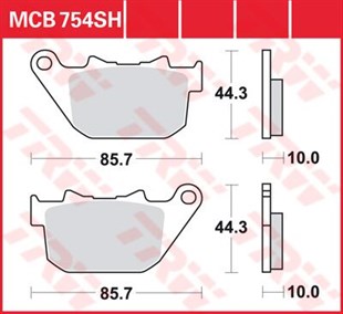 TRW BRAKE PAD - FREN BALATASI TRW MCB754SH KOD:17211154
