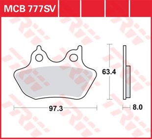 TRW BRAKE PAD - FREN BALATASI TRW MCB777SV KOD:17211171