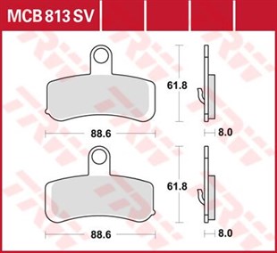 TRW BRAKE PAD - FREN BALATASI TRW MCB813SV KOD:17211196