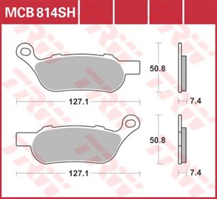 TRW BRAKE PAD - FREN BALATASI TRW MCB814SH KOD:17211197