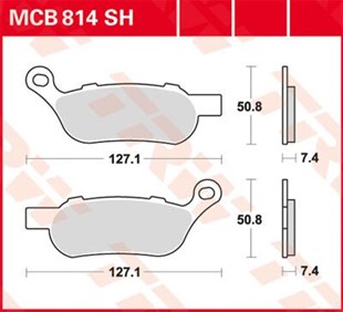 TRW BRAKE PAD - FREN BALATASI TRW MCB814SH KOD:17211197