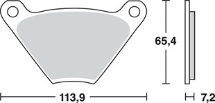 TRW BRAKE PAD - FREN BALATASI TRW MCB97 KOD:17220585