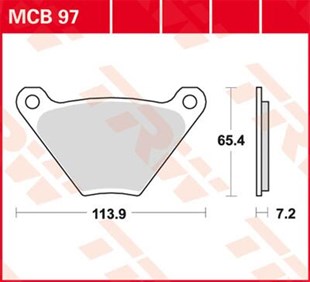 TRW BRAKE PAD - FREN BALATASI TRW MCB97 KOD:17220585