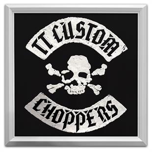 TT Custom Choppers Ön Baskılı Bisiklet Yaka Siyah T-Shirt