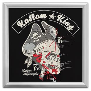 Kustom King Urban Racer Sırt Baskılı Bisiklet Yaka Siyah T-Shirt