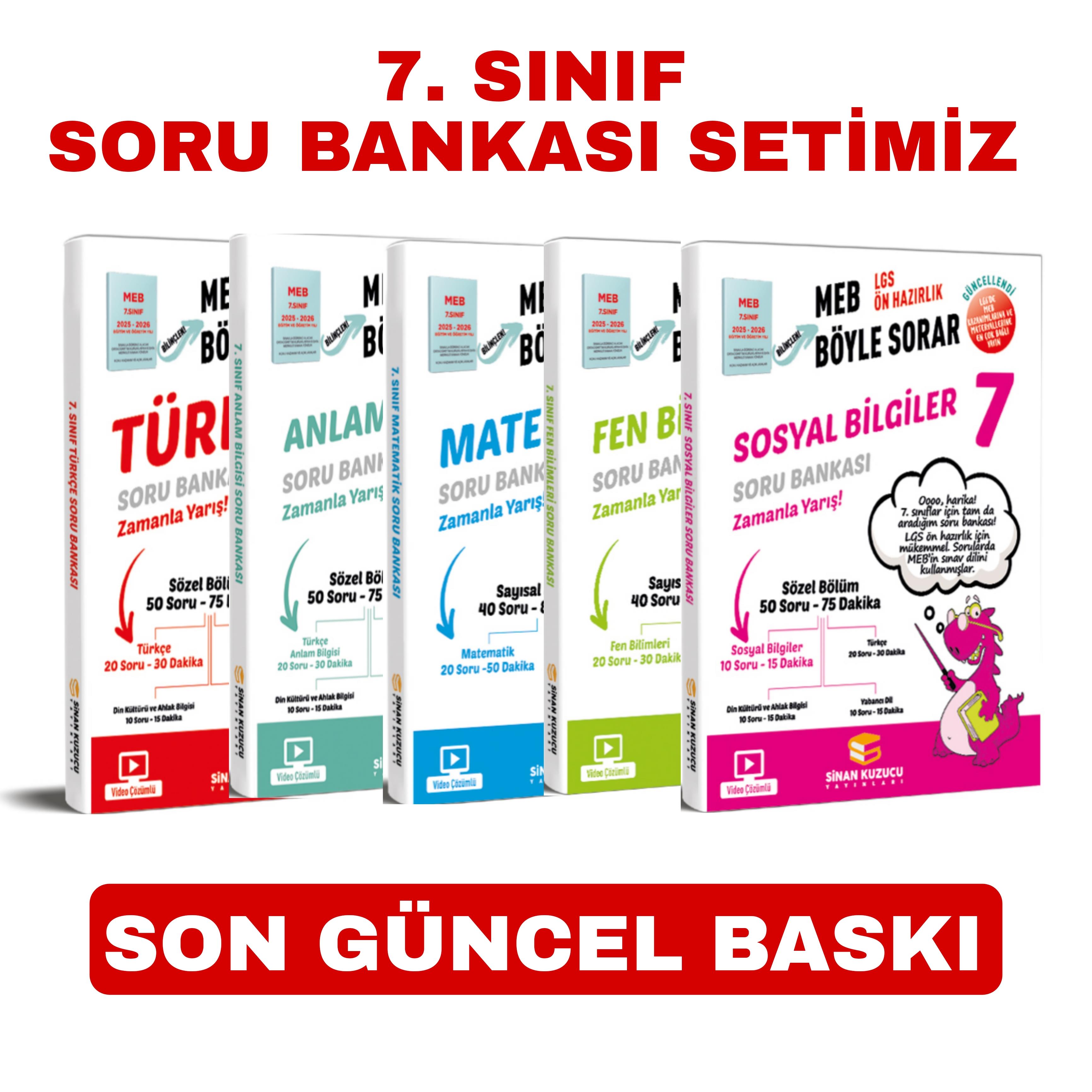 7. Sınıf | Soru Bankası Seti