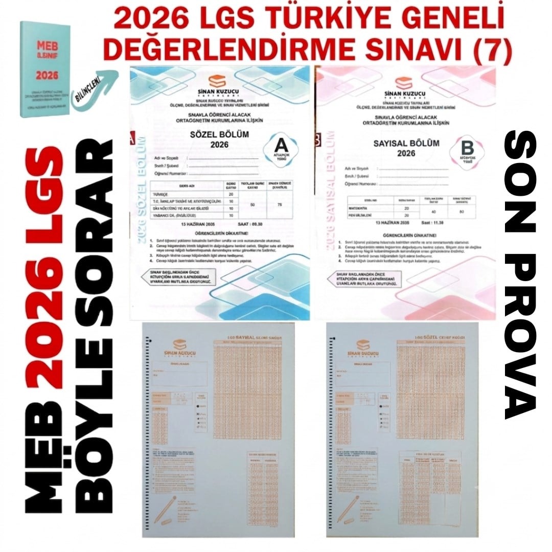 TÜRKİYE GENELİ SON PROVA LGS DENEME SINAVI - 7 ( SAYISAL + SÖZEL )