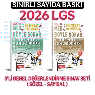 2026 LGS SON TEKRAR 8'Lİ GENEL DEĞERLENDİRME SINAVI SETİ ( SAYISAL - SÖZEL )