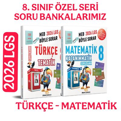 8. SINIF LGS TÜRKÇE TEMATİK - MATEMATİK KAZANIM MATİK 2'Lİ SORU BANKASI SETİ