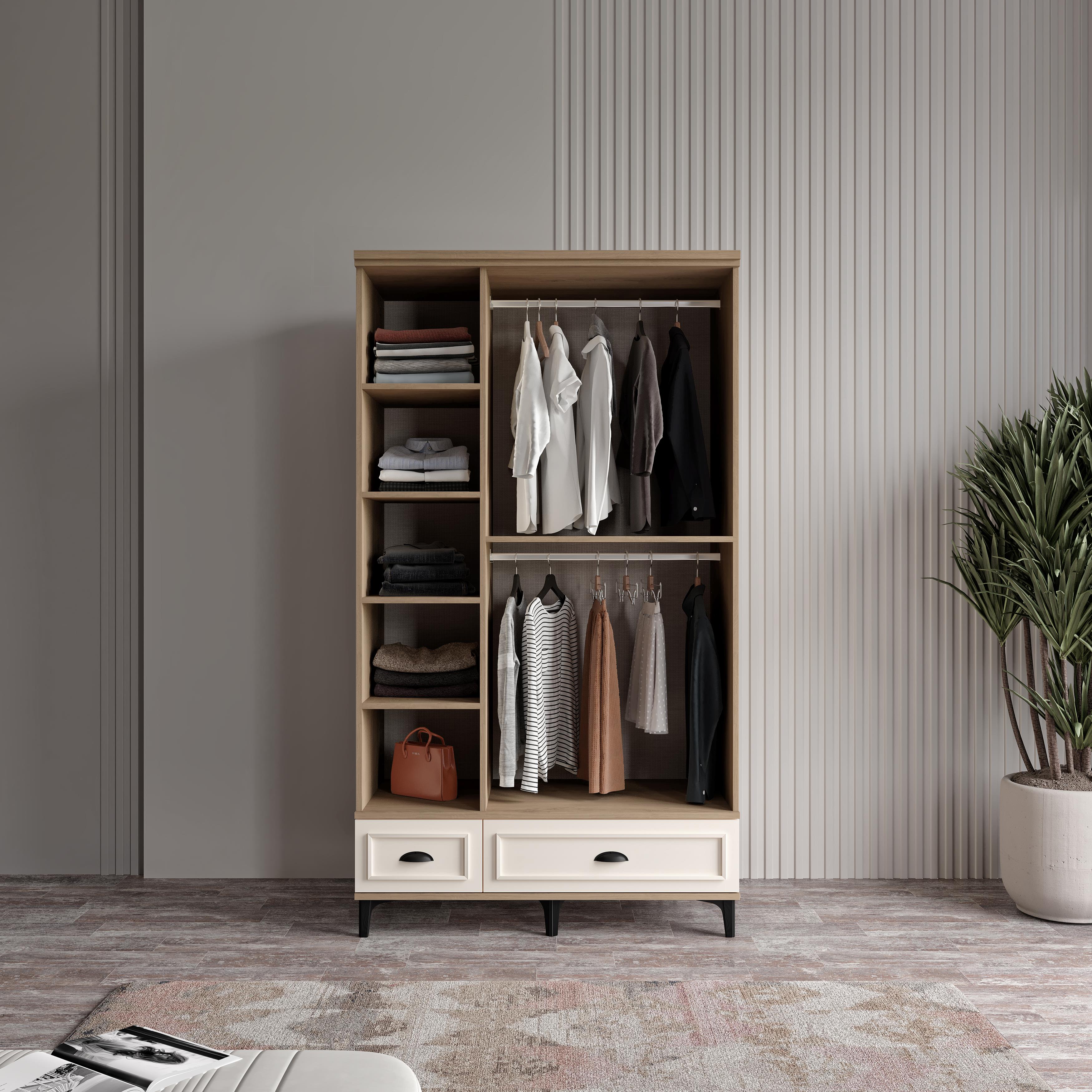  ÇAKRA 3 KAPILI DOLAP %100 MDF