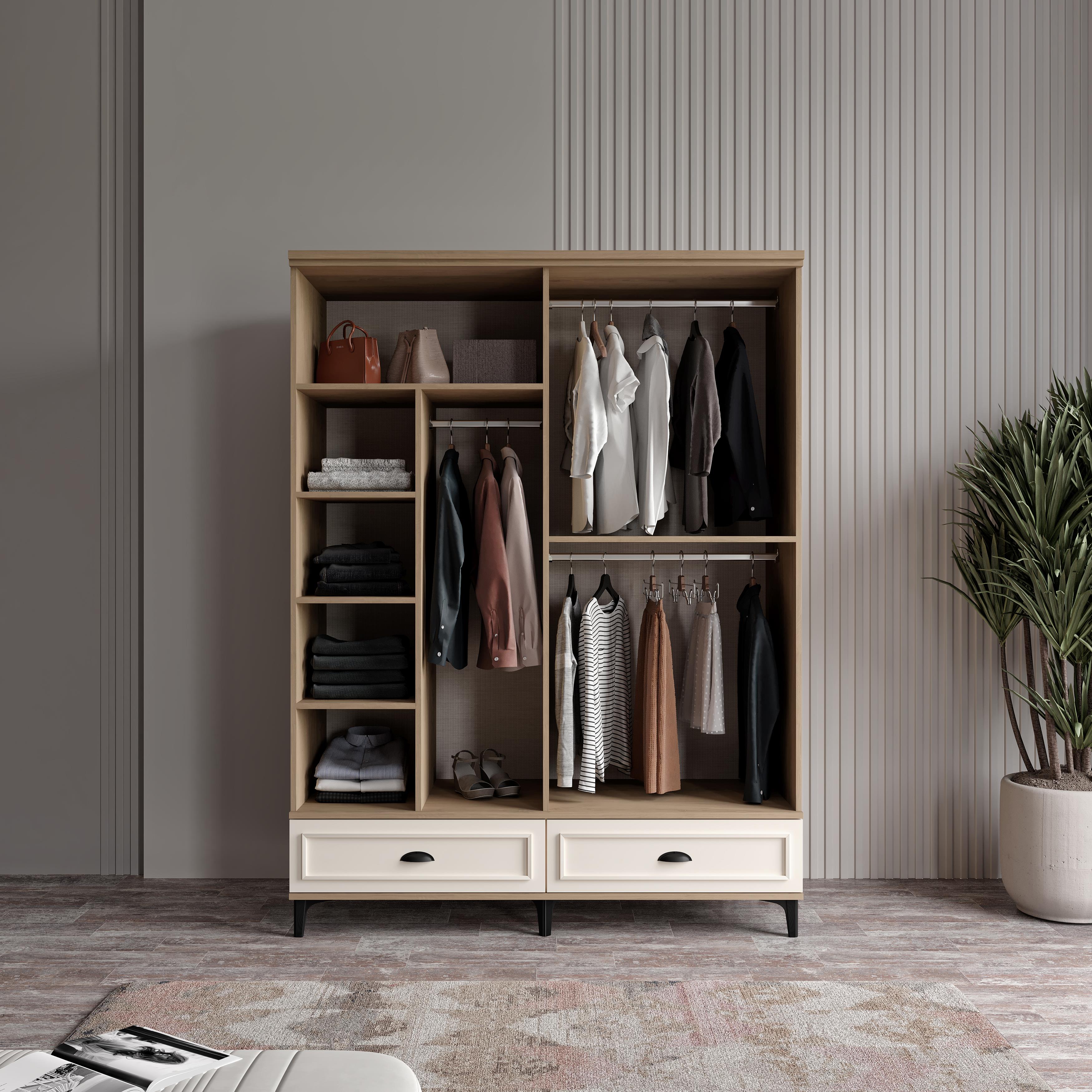  ÇAKRA 4 KAPILI DOLAP %100 MDF