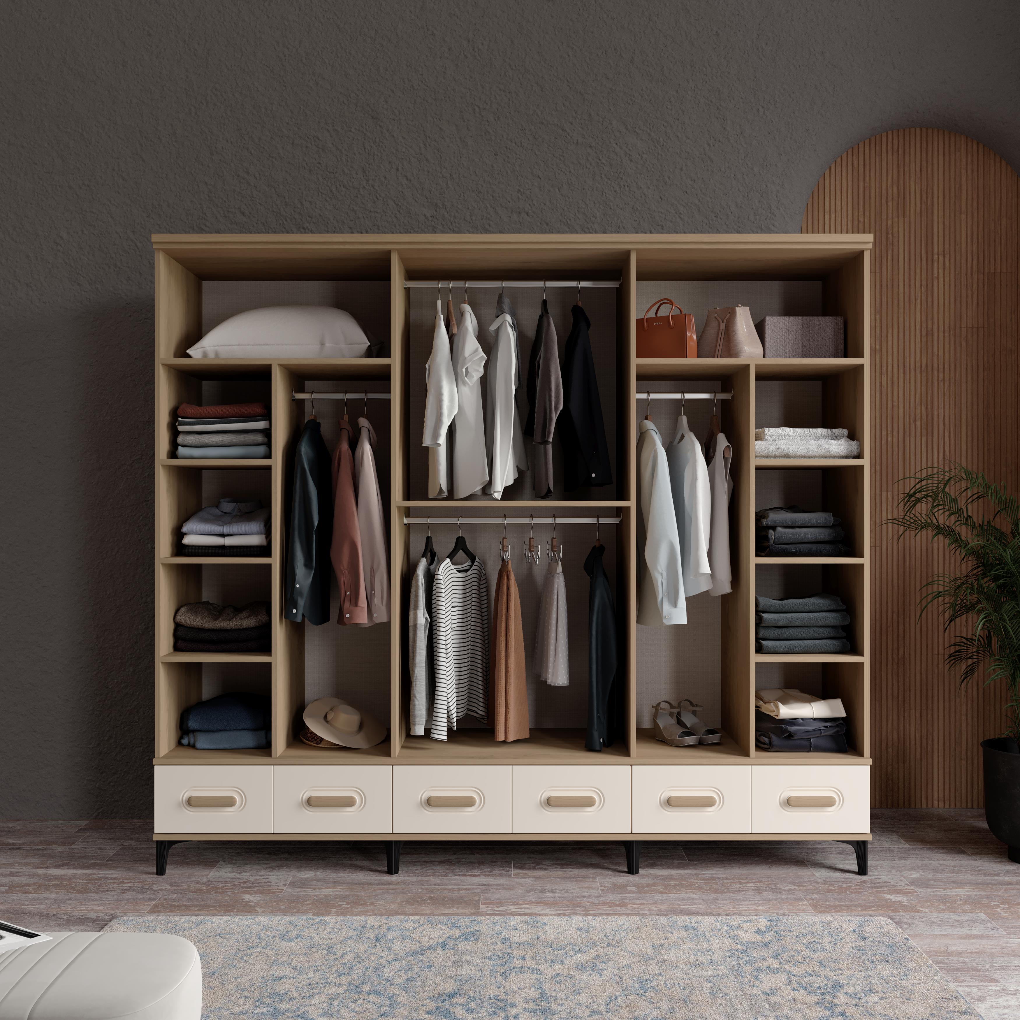  HAYYAM 6 KAPILI DOLAP %100 MDF