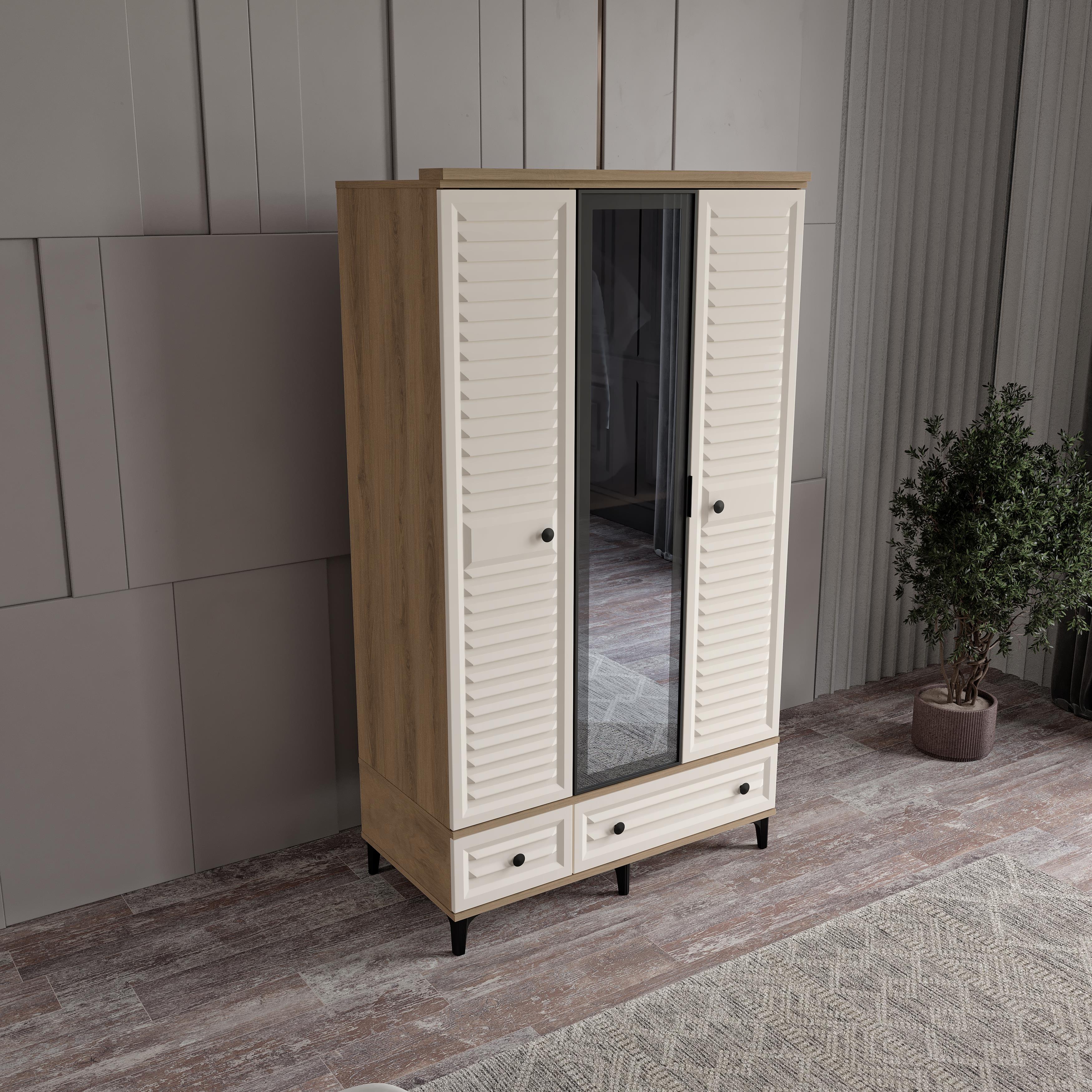  KİSRA 3 KAPILI DOLAP %100 MDF