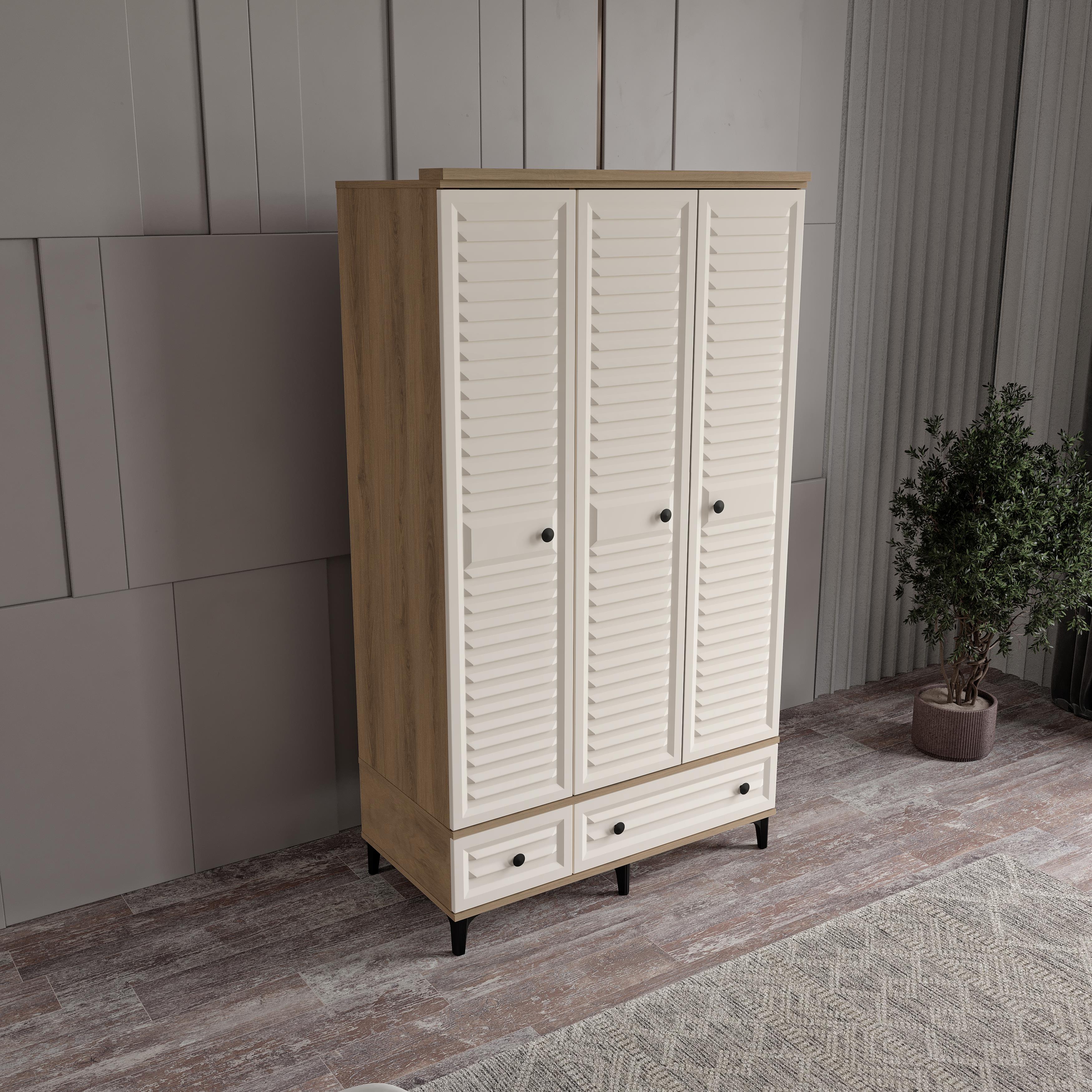  KİSRA 3 KAPILI DOLAP %100 MDF
