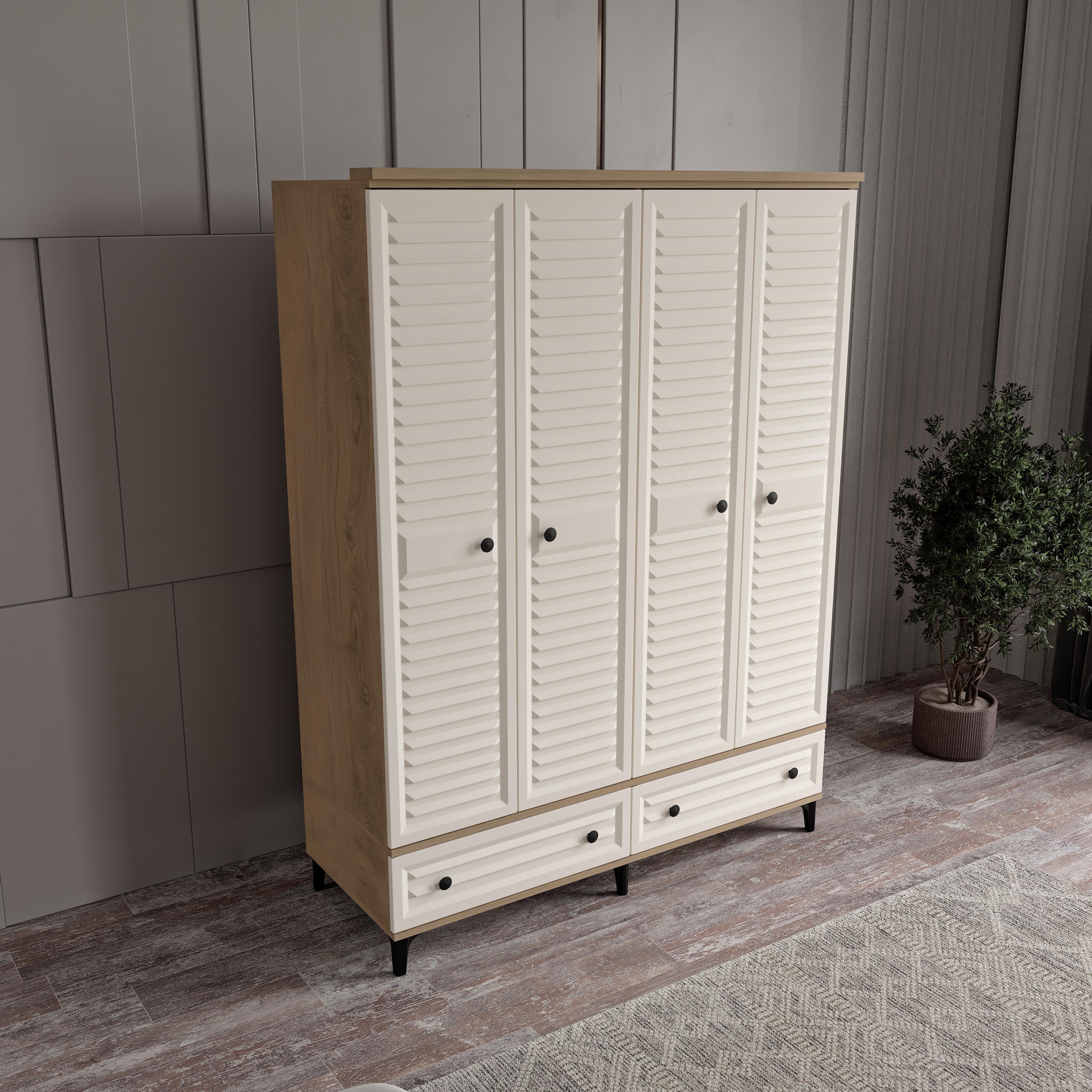  KİSRA 4 KAPILI DOLAP %100 MDF